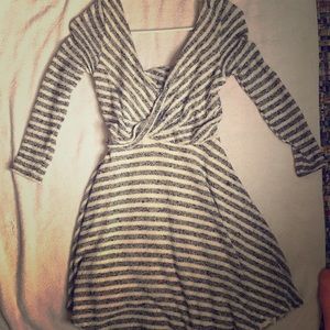 Free People Gauzy Skater Dress Twist Front